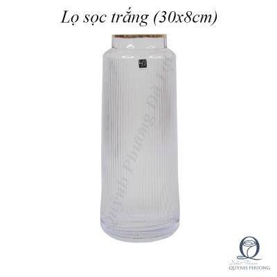 Lọ sọc trắng 8x30 cm 